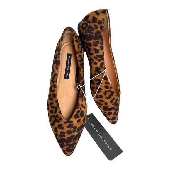 French Connection Shoes - New French Connection Daisy-Do Leopard Print Ballet Flats Point Toe Women 7